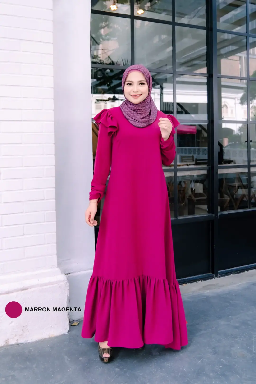 TALIA DRESS QUEEN - MARRON MAGENTA
